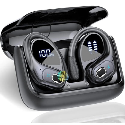 Nic's Electronics black Sports Bluetooth Earbuds with HiFi Bass