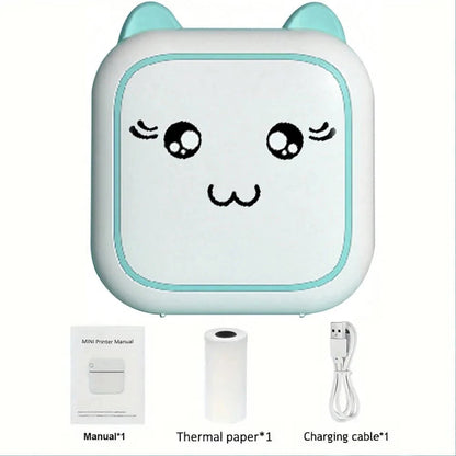 Nic's Electronics Blue Mini printer, Thermal Printer Ink-free Portable Sticker Printer Compatible with IOS and Android, Wireless Photo Printing Tags