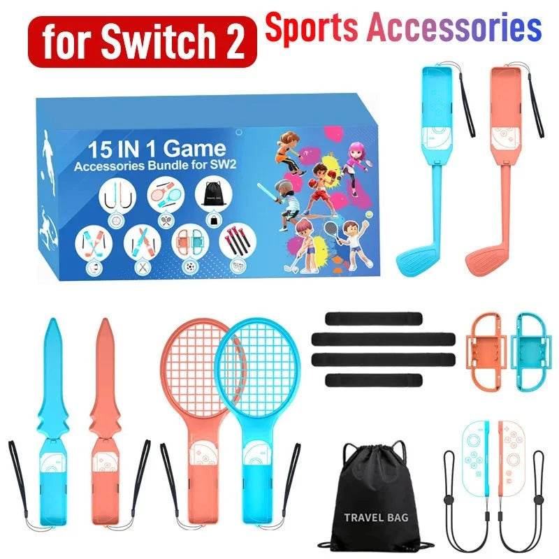 15-in-1 Sports Accessories Bundle for Nintendo Switch 2 - Nic's Electronics