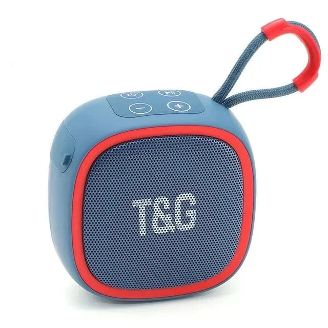 Nic's Electronics Blue T&G TG659 Mini Wireless Powerful Waterproof Bluetooth Speaker TWS Bluetooth 5.3 Sound Box HIFI Loudspeaker Support TF Card Radio