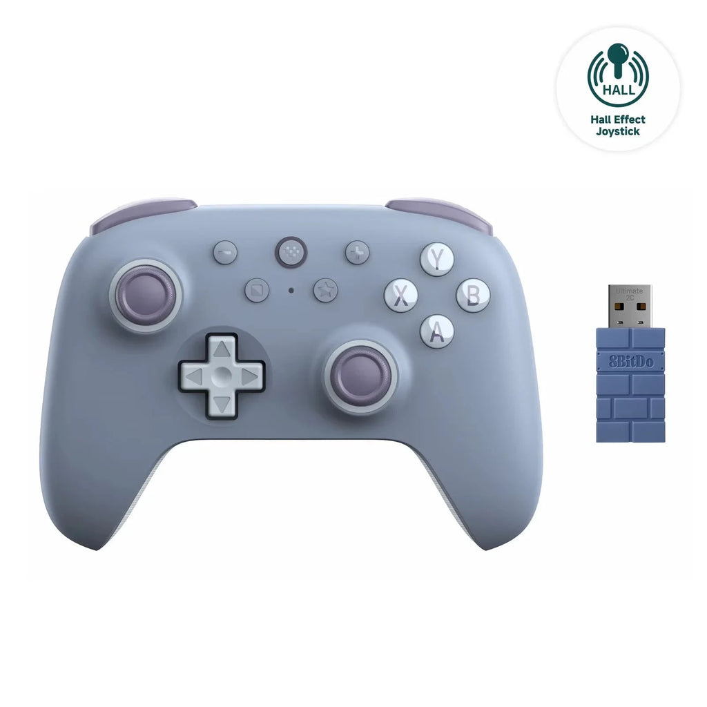 Nic's Electronics Blueberry 8BitDo Ultimate 2C Wireless Gaming Controller，Gamepad with Hall Effect for PC, Windows 10, 11, Steam Deck, Raspberry Pi, Android