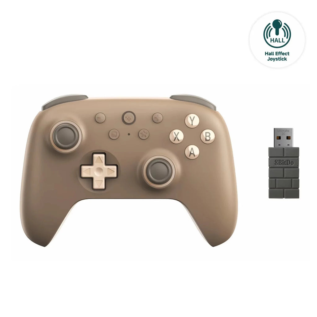 Nic's Electronics Brownie 8BitDo Ultimate 2C Wireless Gaming Controller，Gamepad with Hall Effect for PC, Windows 10, 11, Steam Deck, Raspberry Pi, Android