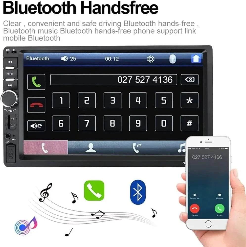 7 Double DIN Car MP5 Player – BT Touchscreen Stereo - Nic's Electronics