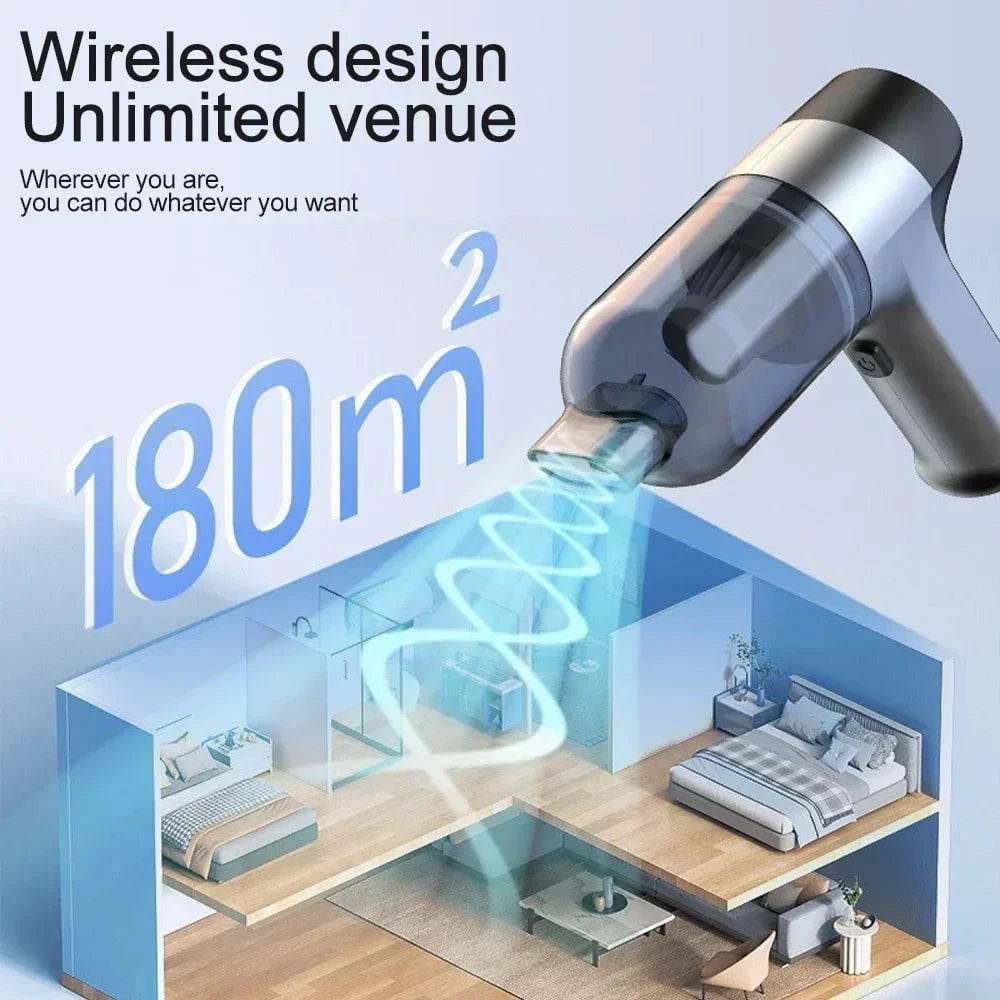 4-in-1 Wireless Car Vacuum Cleaner with Duster & Pump - Nic's Electronics