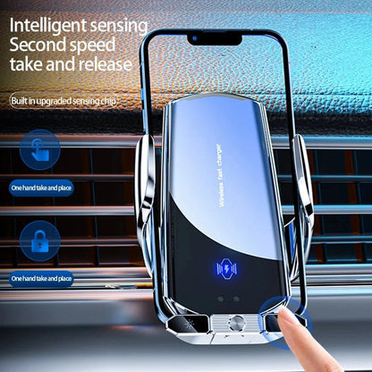 Nic's Electronics Car Wireless Charger Magnetic Fast Charging Station Air Vent Stand Car Phone Holder Mount For iPhone 16 15 14 13 12 Pro Samsung