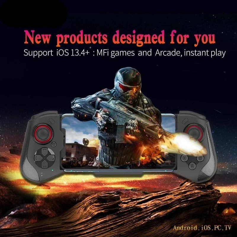 Nic's Electronics Cell Phone Gamepad Joystick For iPhone Android Control Bluetooth Controller Trigger Pubg Mobile Game Pad Gaming Cellphone Mando