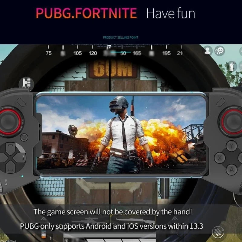 Nic's Electronics Cell Phone Gamepad Joystick For iPhone Android Control Bluetooth Controller Trigger Pubg Mobile Game Pad Gaming Cellphone Mando