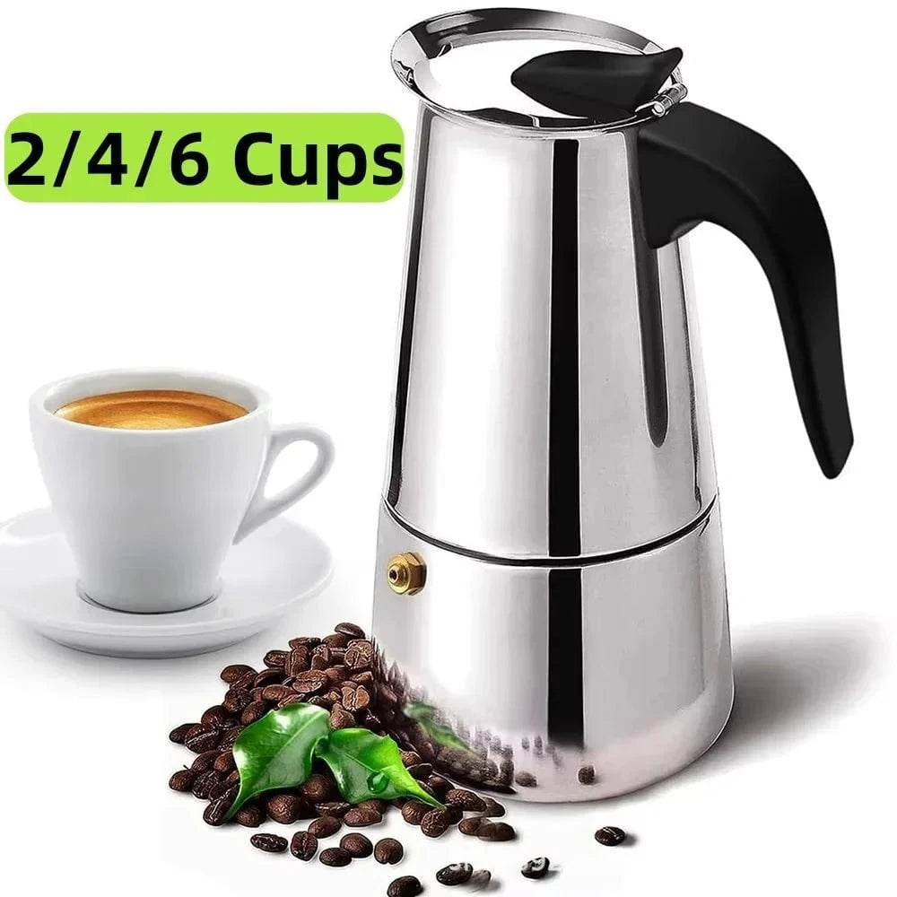 Stainless Steel Moka Pot for Induction Cooktops - Nic's Electronics