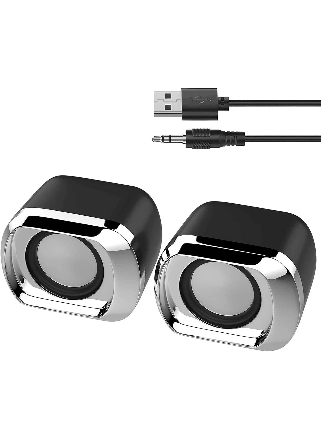 Compact USB-Powered Computer & Laptop Speaker with Volume Control - Nic's Electronics