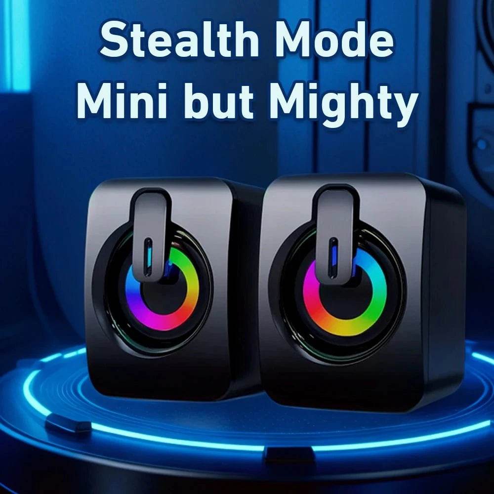 3D Surround USB Wired Computer Speakers with LED & Clear Sound Quality - Nic's Electronics