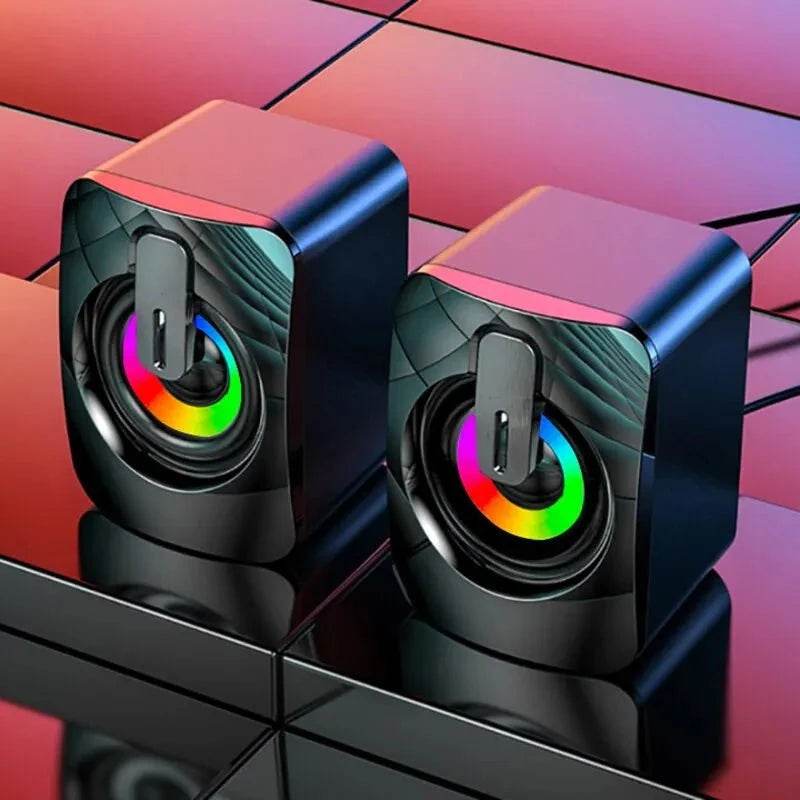 USB Wired HIFI Computer Speakers with LED Mic for Desktop PC - Nic's Electronics