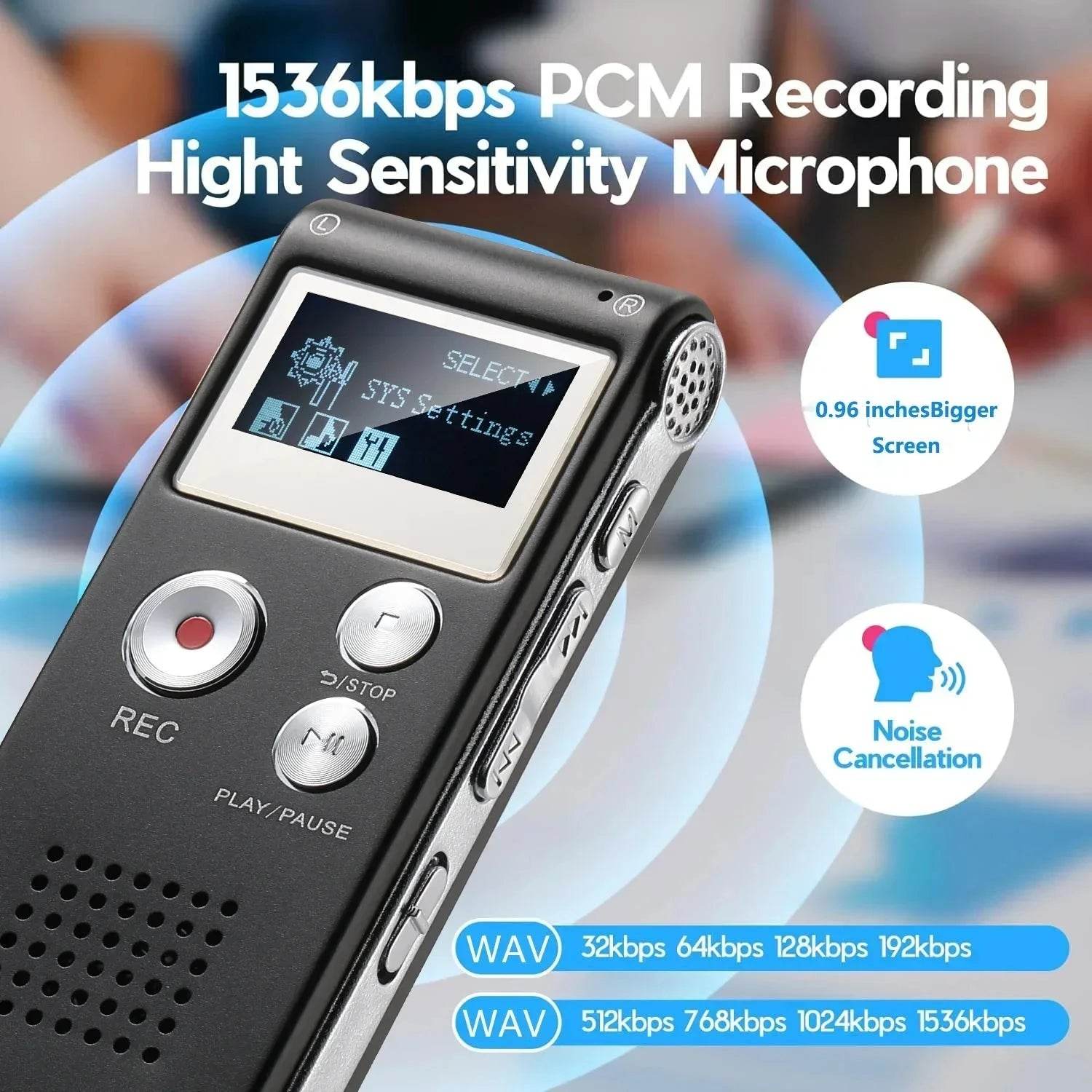 Mini Digital Voice Activated Recorder with MP3 & USB for Lectures - Nic's Electronics