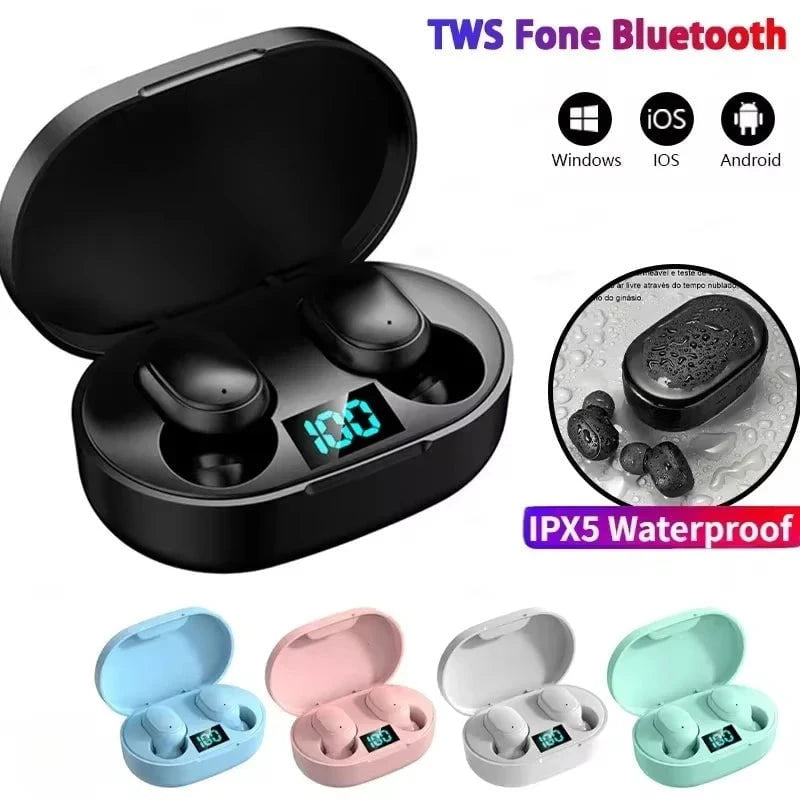 Nic's Electronics E6S Wireless Bluetooth Earphones TWS Bluetooth Headset Wireless Earbuds Noise Cancelling Earphones with Microphone Headphones