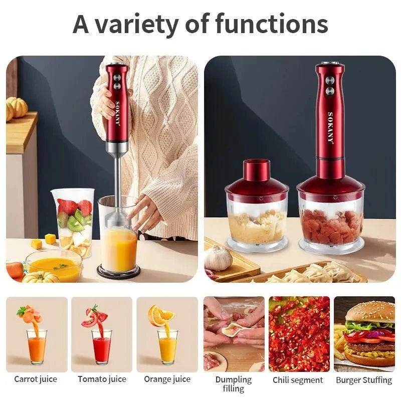 5-in-1 600W Immersion Blender with Whisk & Milk Frother - Nic's Electronics