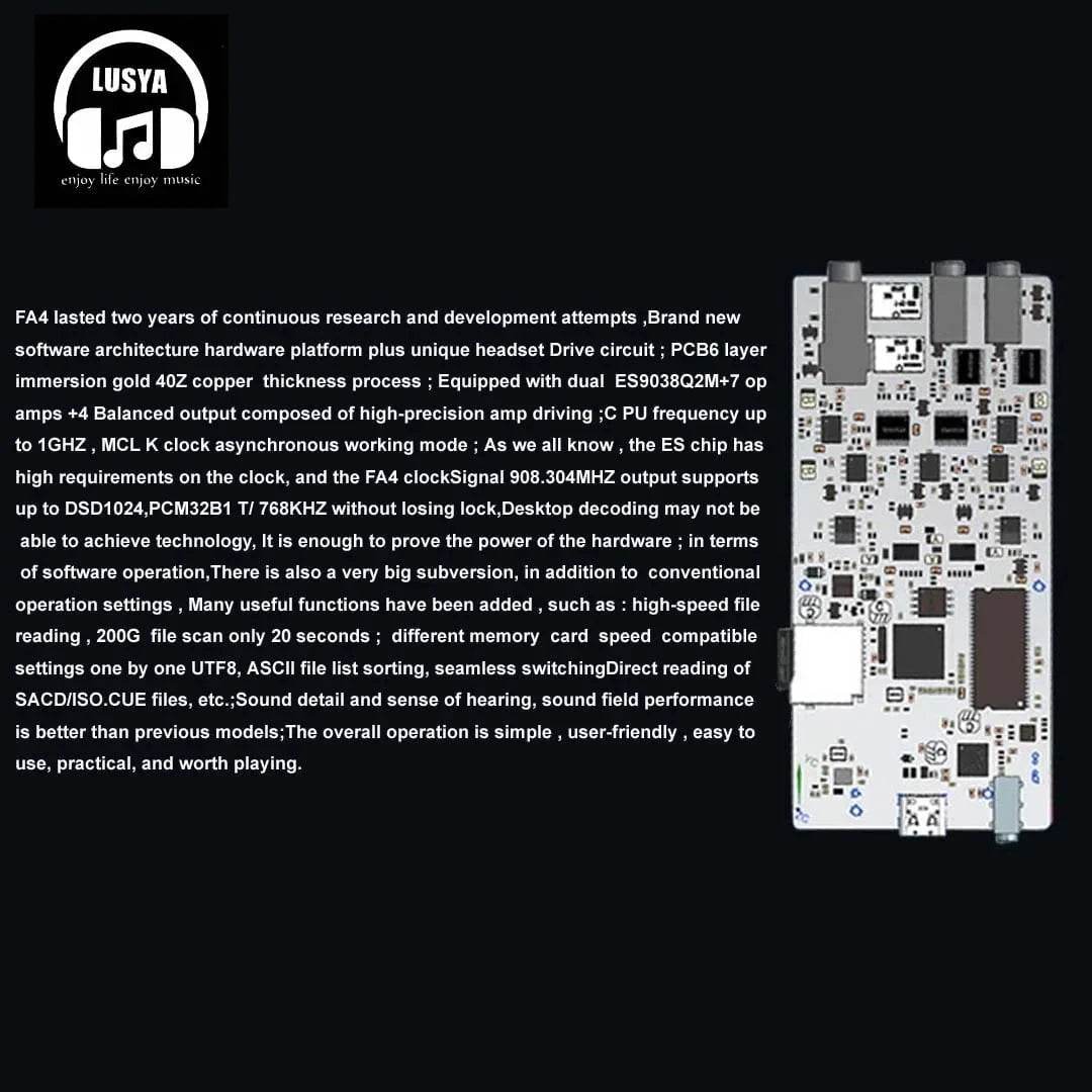 LUSYA FA4 HIFI MP3 Player with Balanced Output - Nic's Electronics