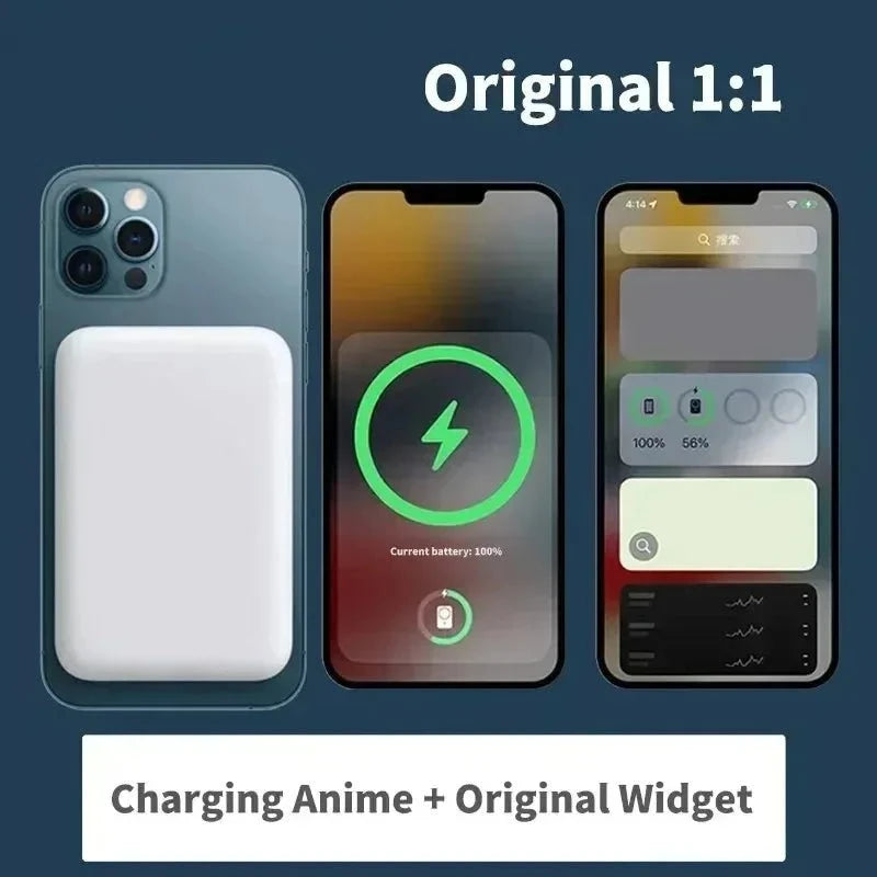 Nic's Electronics For Magsafe Power Bank 10000mAh Portable Auxiliary Spare External Magnetic Battery Pack Wireless Charger For Iphone 13 14 15 16
