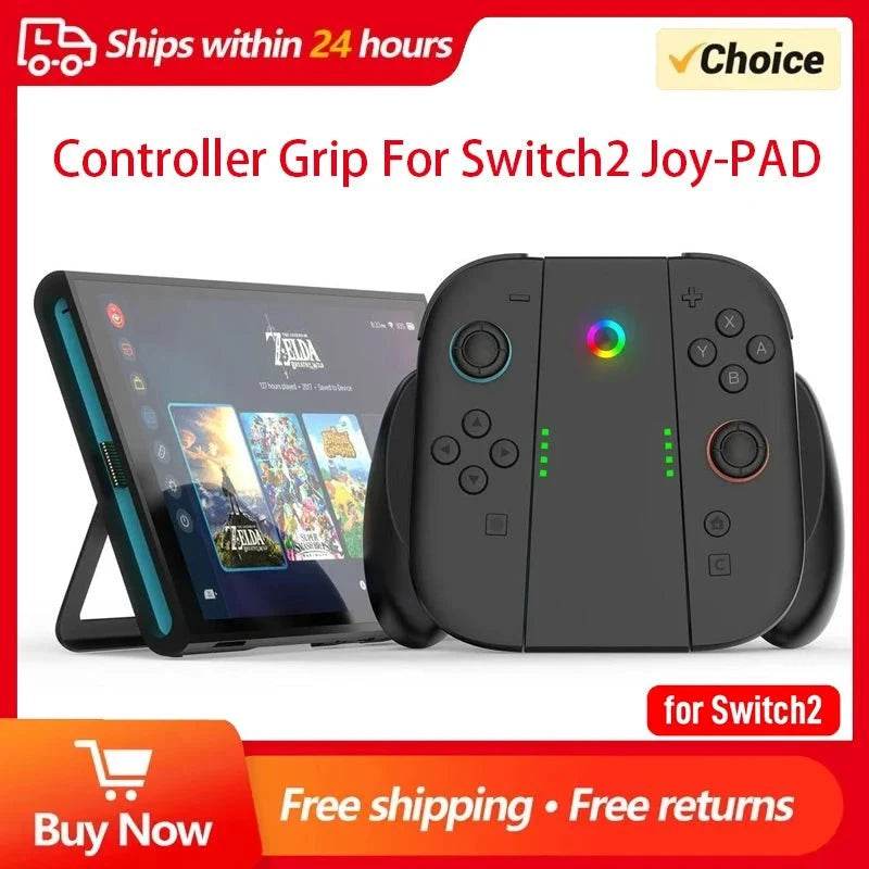 Switch 2 Joy-Con Charging Grip with LED Indicator – Comfort Controller Accessory - Nic's Electronics