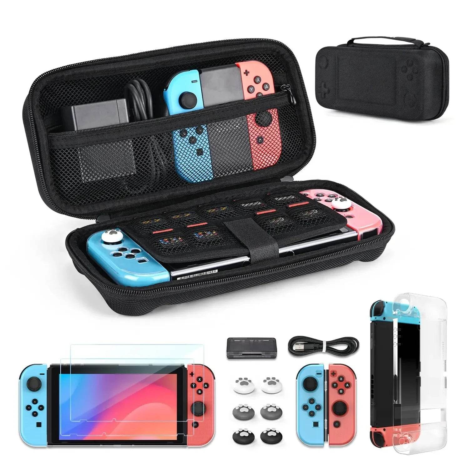 Ultimate Switch Starter Kit with Carrying Case & Screen Protector - Nic's Electronics