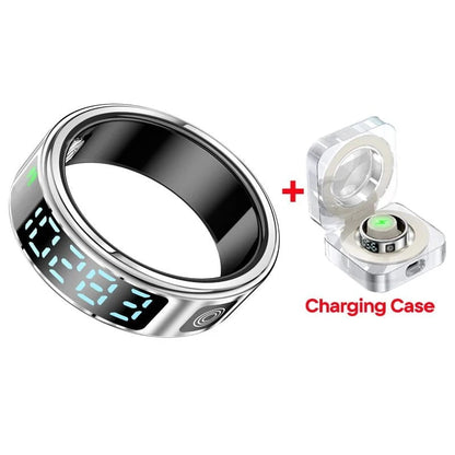Nic's Electronics Gold with case / 12 Smart Fitness Ring with Heart Rate