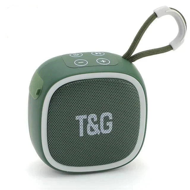 Nic's Electronics Green T&G TG659 Mini Wireless Powerful Waterproof Bluetooth Speaker TWS Bluetooth 5.3 Sound Box HIFI Loudspeaker Support TF Card Radio
