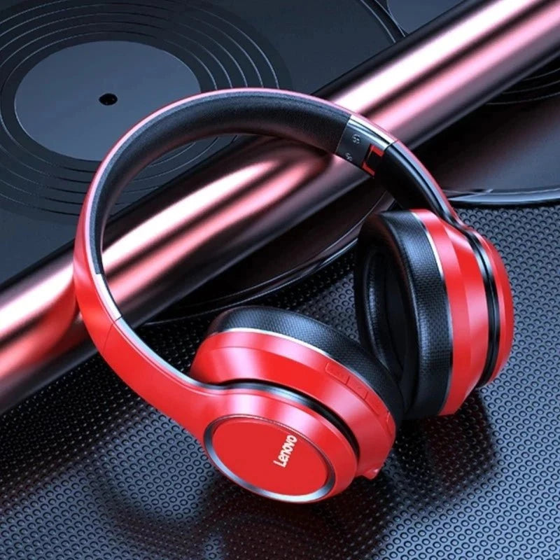 Nic's Electronics HD200 Black Lenovo HD200 Bluetooth Earphones Over-ear Foldable Computer Wireless Headphones Noise Cancellation HIFI Stereo Gaming Headset