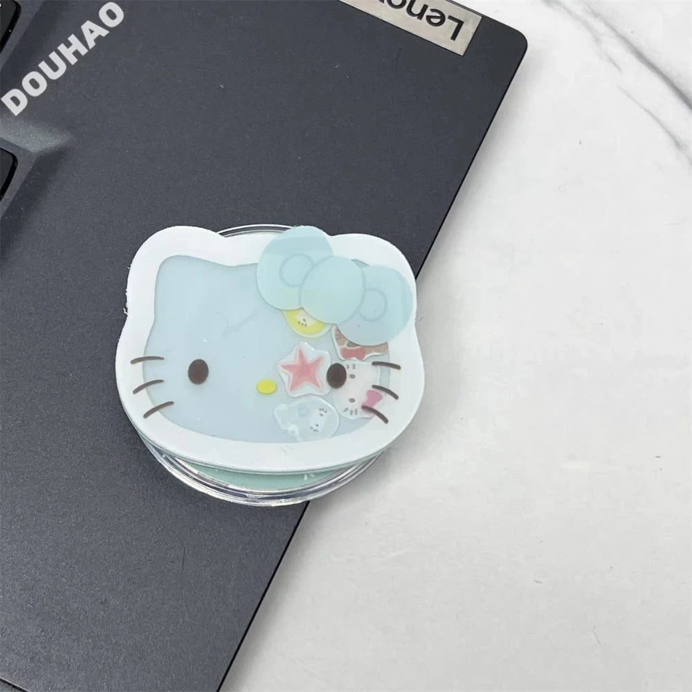 Nic's Electronics Hello kitty-A Sanrio Hello Kitty Cartoon Phone Bracket Anime Kt Cat Powerful Adhesive Retractable Cute Cell Phone Accessories Girl Gifts