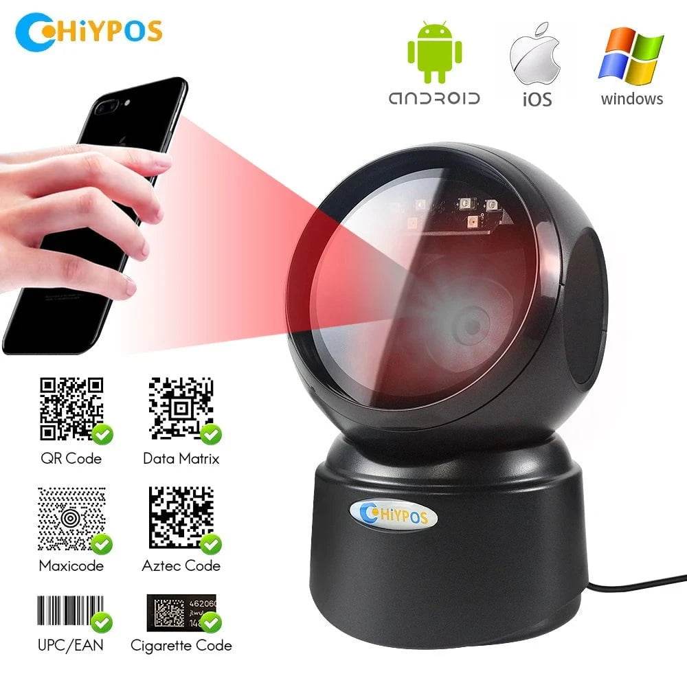 High-Speed Desktop Barcode Scanner | USB Omnidirectional - Nic's Electronics