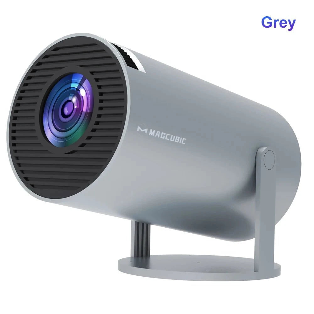 Nic's Electronics HY300 Pro-Grey / EU Plug Magcubic Projector Android 11 4K 1280*720P HY300 Pro + Dual Wifi 290ANSI 180°flexible BT5.0 Cinema Outdoor Portable Projector
