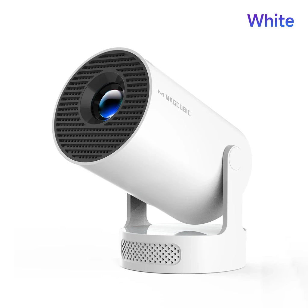 Nic's Electronics HY300 Pro New White / EU Plug Magcubic Projector Android 11 4K 1280*720P HY300 Pro + Dual Wifi 290ANSI 180°flexible BT5.0 Cinema Outdoor Portable Projector
