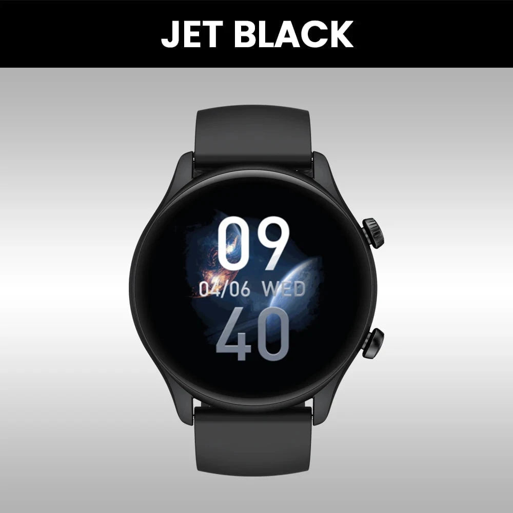 Nic's Electronics Jet Black 3 Plus Smartwatch with Voice Calling