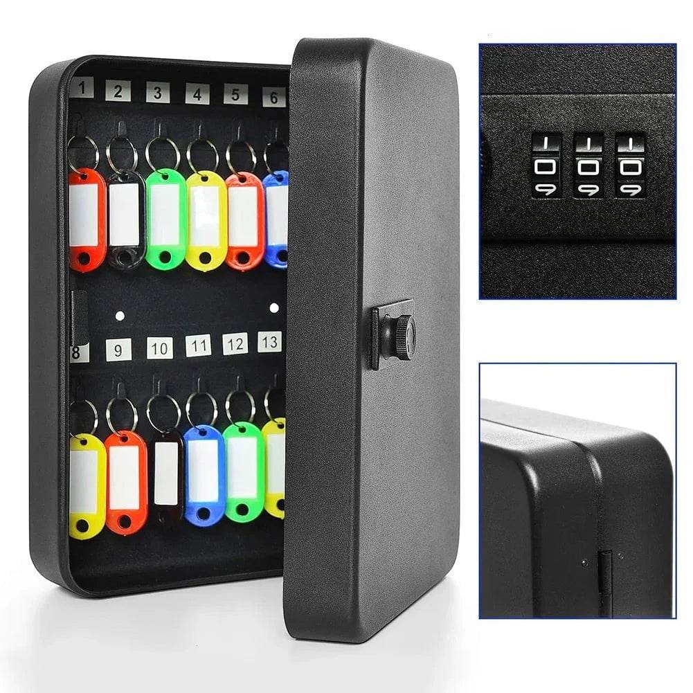Key Storage Lock Box with 20 Hooks & Combination Lock - Nic's Electronics