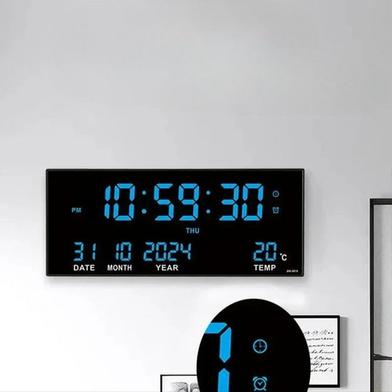 Nic's Electronics Large LED Digital Wall Clock