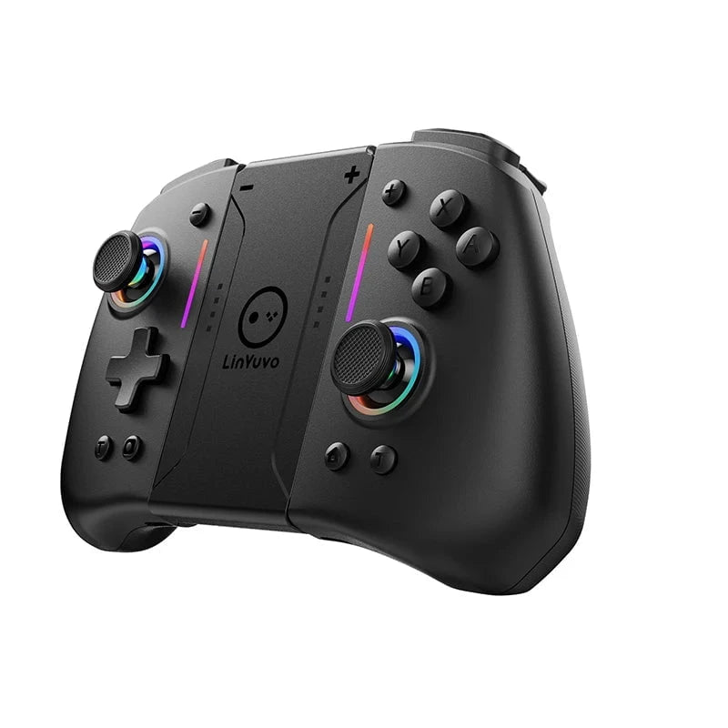 Nic's Electronics LinYuvo KS42 Meteor Light Wireless Joy-pad with 8 Color RGB Lights for Switch/Lite/OLED, with Programmable,,Turbo & Vibration