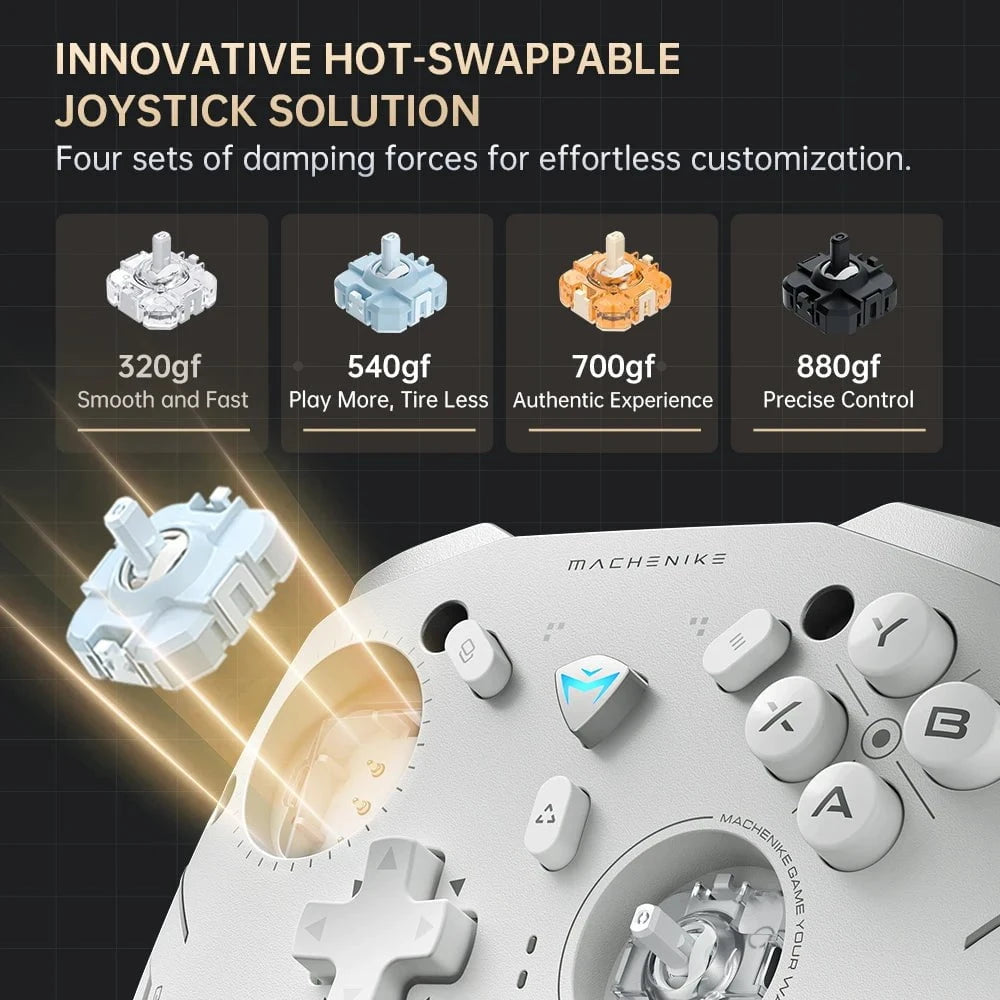 Nic's Electronics MACHENIKE G5Pro V2 Ultimate Gaming Controller Optical Trigger ABXY Button Hot-Swappable Joystick 4K Resolution For Switch PC