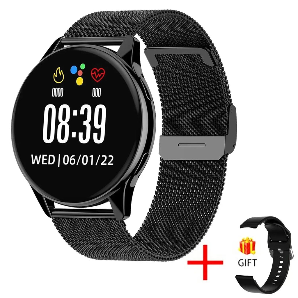 Nic's Electronics Mesh belt black Smartwatch with Wireless Charging