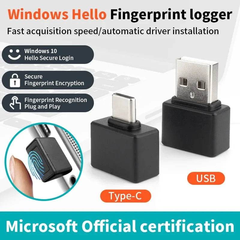 Mini USB/Type-C Fingerprint Reader for Windows Hello - Nic's Electronics