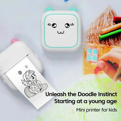 Nic's Electronics Mini printer, Thermal Printer Ink-free Portable Sticker Printer Compatible with IOS and Android, Wireless Photo Printing Tags