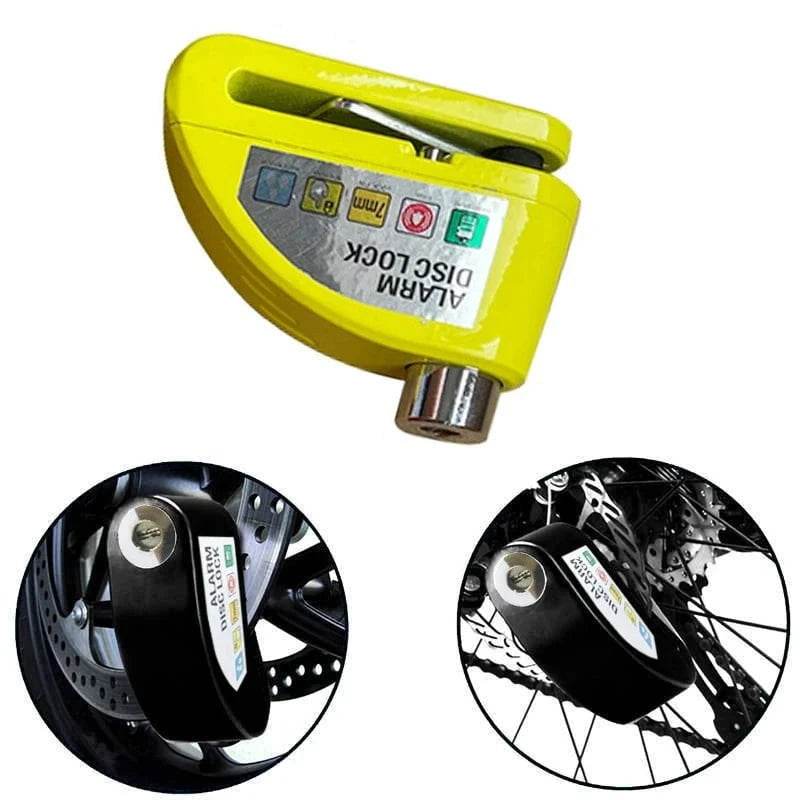 Motorcycle Alarm Disc Brake Lock with Bag & Reminder Rope - Nic's Electronics