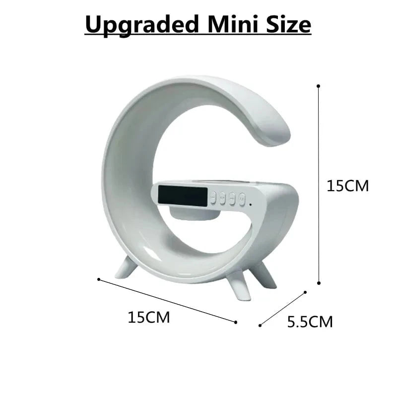 Nic's Electronics Multifunction Wireless Charger Pad Stand Speaker TF RGB Night Light 15W Fast Charging Station for iPhone Samsung Xiaomi Huawei