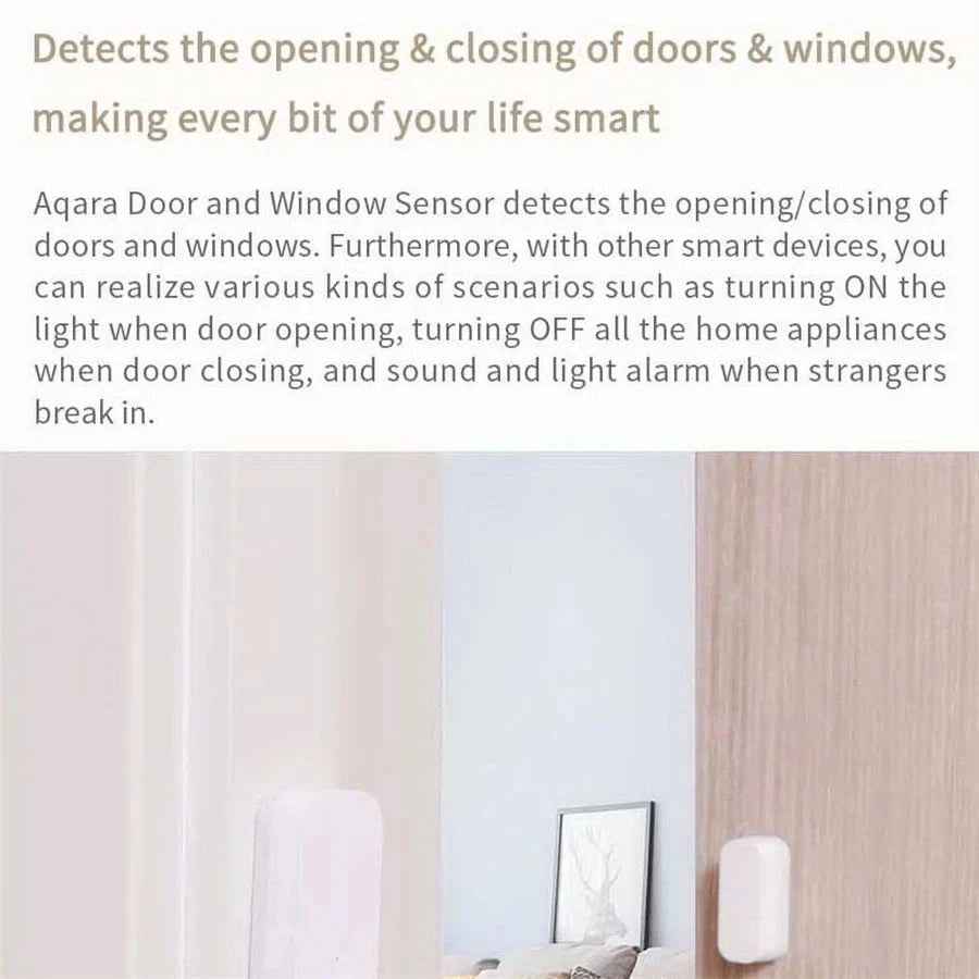 Nic's Electronics New Aqara Door Window Sensor E1 ZigBee 3.0 MCCGQ14LM APP Remote Control For Smart Home Work With Xiaomi Mijia Apple HomeKit APP
