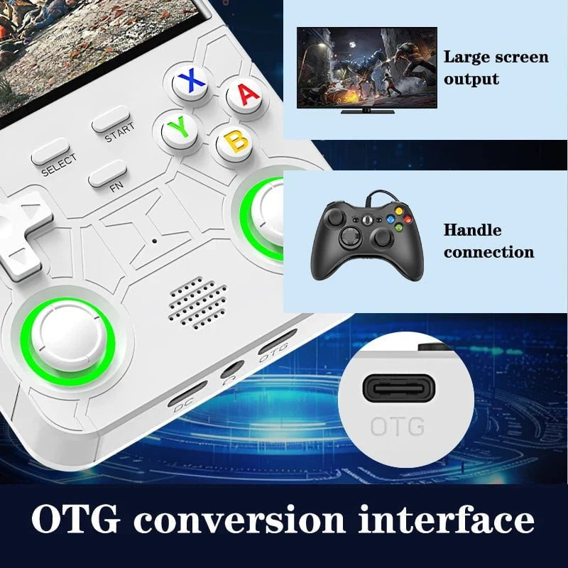 Nic's Electronics New R36 ultra retro handheld game console 4.0-inch open-source Linux system 128GB portable video player handheld game console