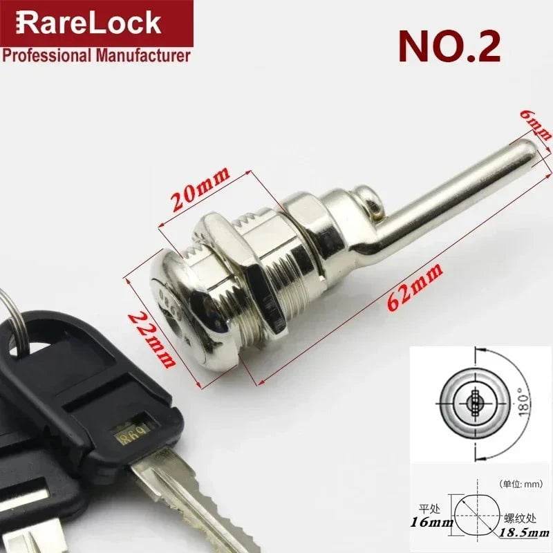 Rarelock MMS352 G1 Cabinet & Drawer Lock with 2 Keys - Nic's Electronics