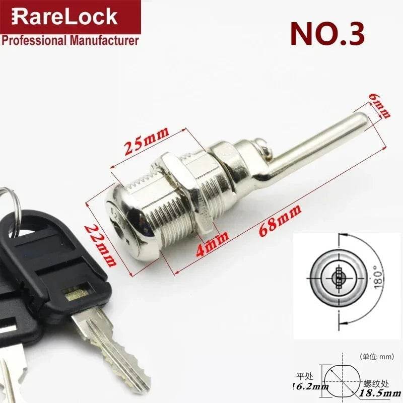 Rarelock MMS352 G1 Cabinet & Drawer Lock with 2 Keys - Nic's Electronics