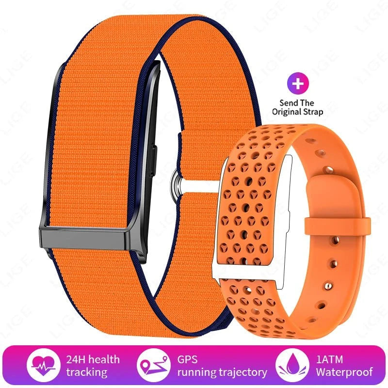 Nic's Electronics Orange Sport Fitness Tracker Bracelet with Heart Rate