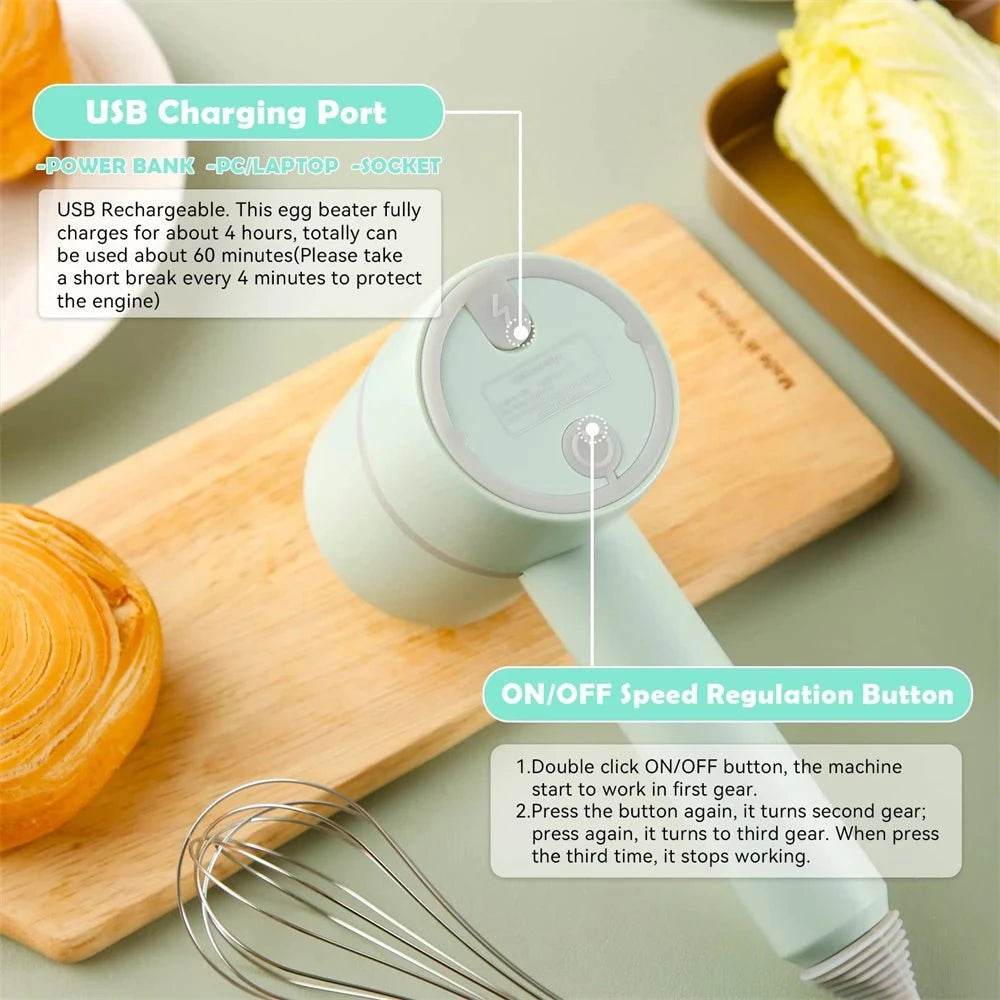 Portable Hand Mixer Set with Blender, Frother & Beater - Nic's Electronics
