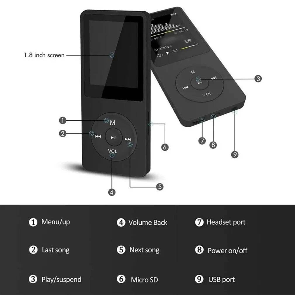 Portable MP3/MP4 Player with LCD, FM Radio & Built-in Mic - Nic's Electronics
