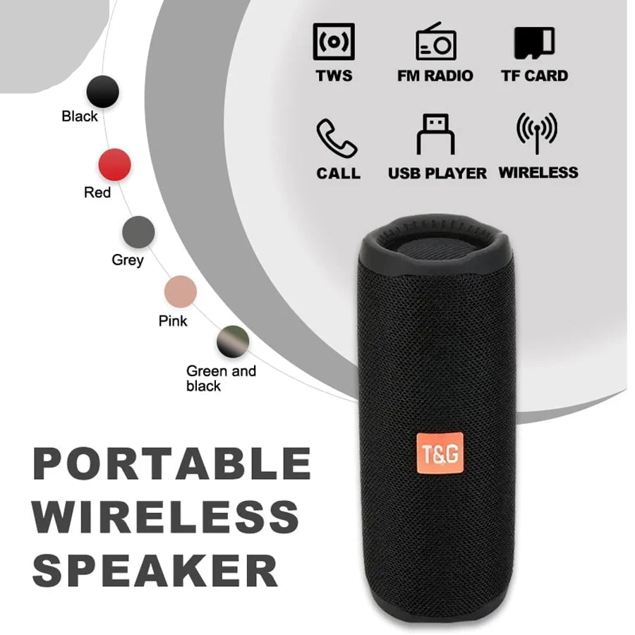 Nic's Electronics Portable Wireless Subwoofer Radio FM Caixa De Som Bluetooth Speaker 10W Powerful Waterproof High Power Sound Box Music PC Woofer