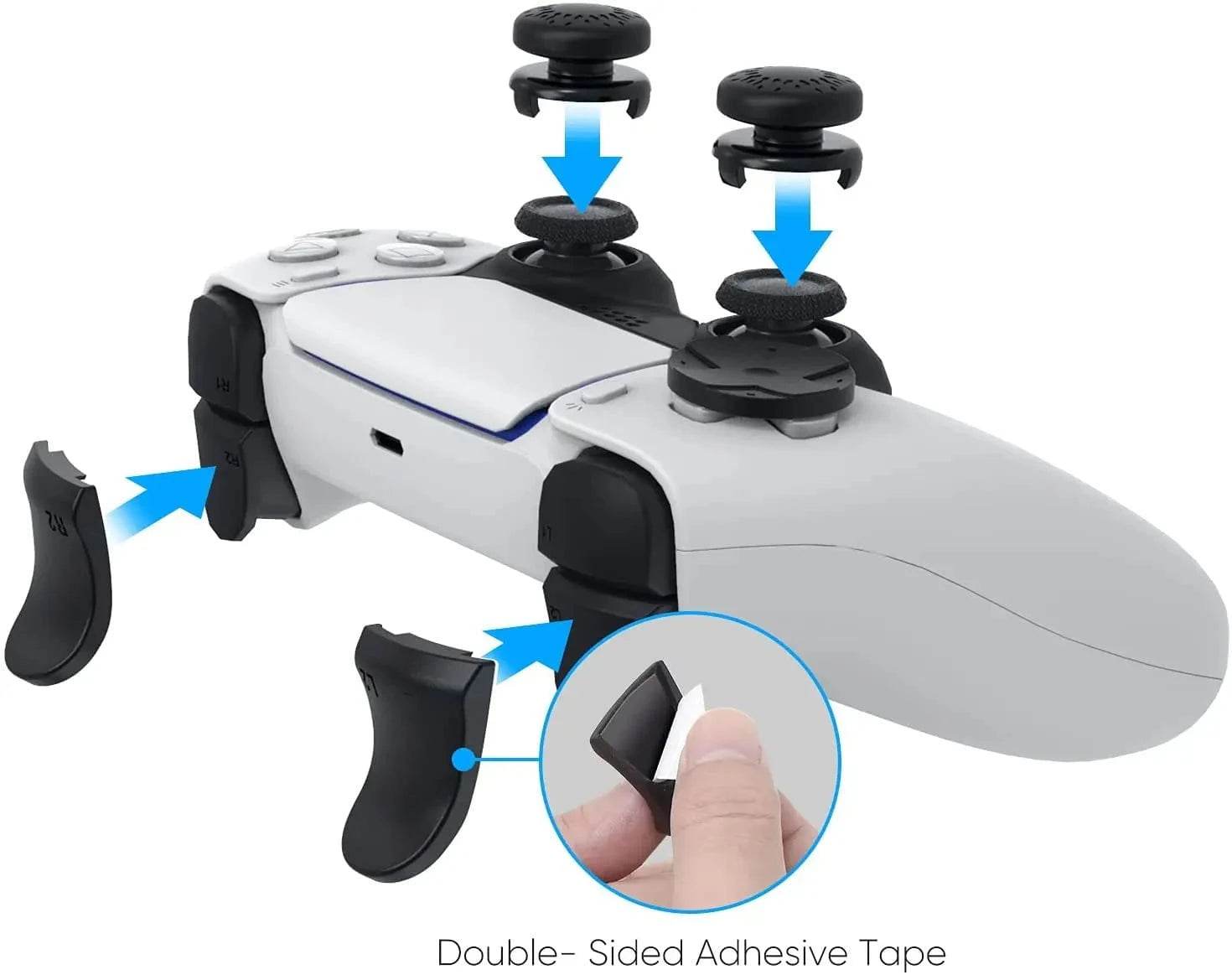 PS5 Accessory Kit – Thumb Grips, Trigger Extenders & D-Pad for DualSense - Nic's Electronics