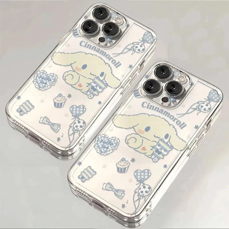 Nic's Electronics Sanrio Hello Kitty Cinnamoroll Phone Case For Iphone 15 14 13 12 11 Pro Max 7 8 Plus X XR XS Max Girl Gift Anti drop Phone Cases
