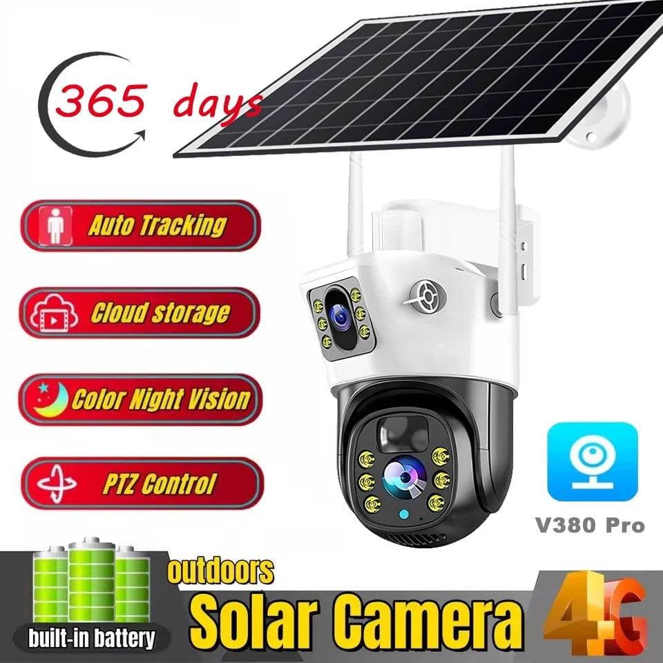 V380 Pro 4G Solar Security Camera with PIR Human Detect - Nic's Electronics